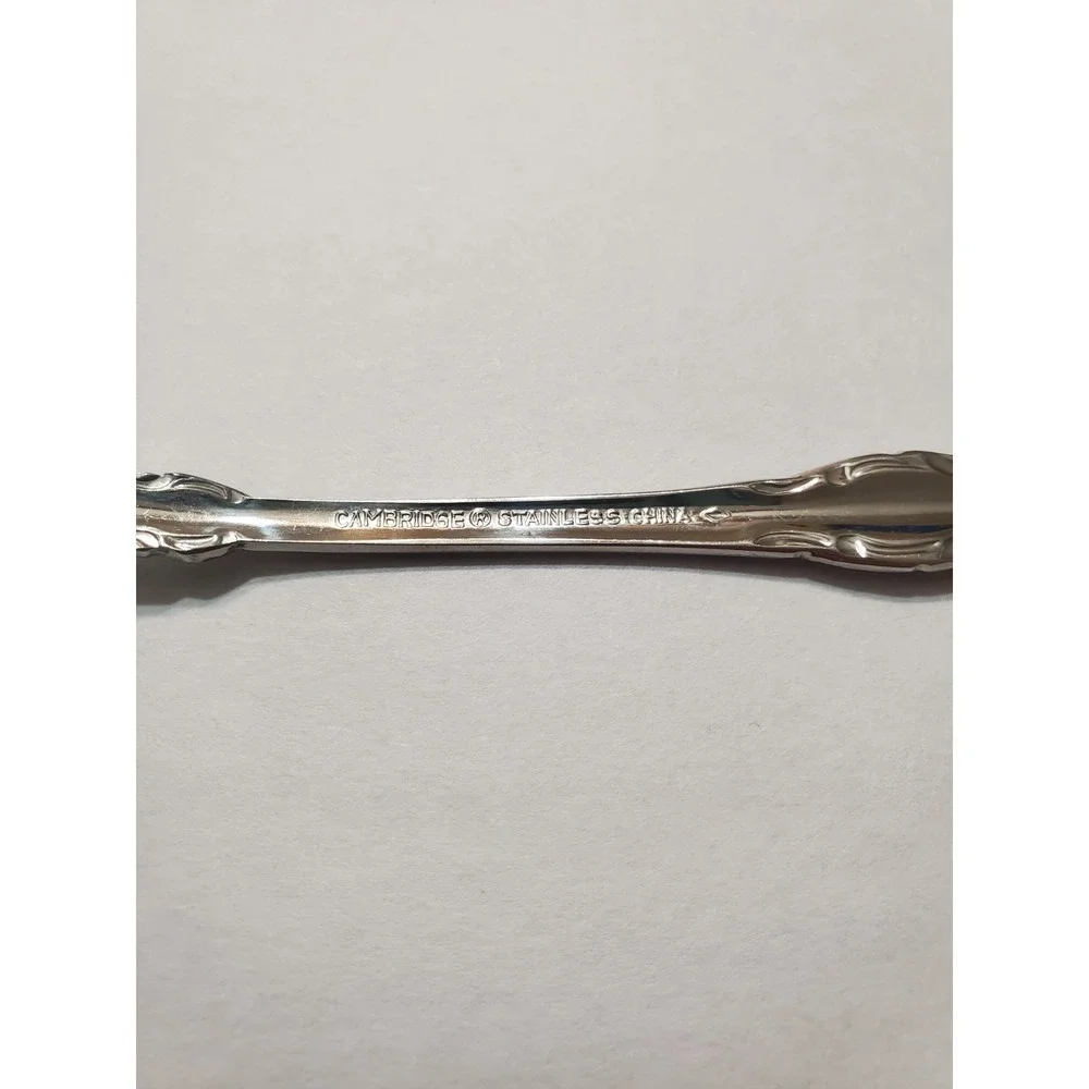 Melinda by CAMBRIDGE Silver Stainless Glossy Scroll Outline (12) Cocktail Spoons